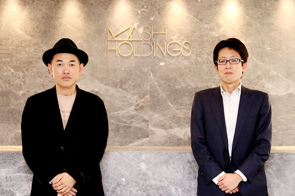 近藤広幸・マッシュホールディングス 代表取締役社長(左）と西直史・ベインキャピタル・プライベート・エクイティ・ジャパン・LLC パートナー